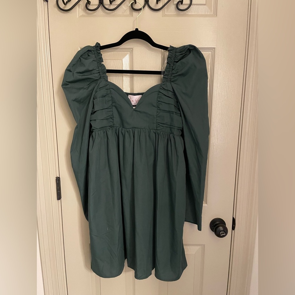 Hunter Green Long Sleeve Dress